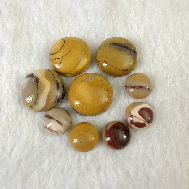 

100% Natural Mookaite 10mm 12mm 16mm 20mm 25mm Round Gem Stone Jewelry Cabochon Ring Face Stone Pendant,Flat Bottom,4pcs/lot