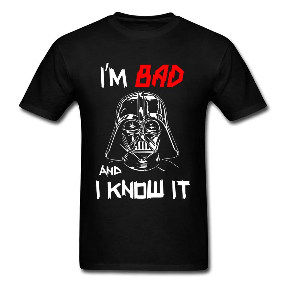 

Men's Star Wars Tshirt Bad Darth Vader Letter Print Brand Casual Tops Tees For Men Custom Personalized 80s Clothing Plain Mafia