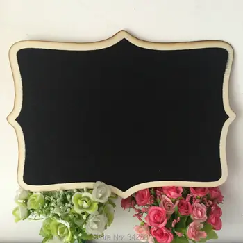 

5 pieces Large Fancy Shield Shape 12cm x 16cm Blackboard Wooden CHALKBOARD For Rustic Chic Wedding Party Decoration Baby Shower