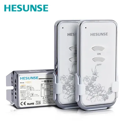 

HS-QA161 2N1 One Channel RF Digital Remote Control Switch Two Remotes suitable for 110V and 220V.