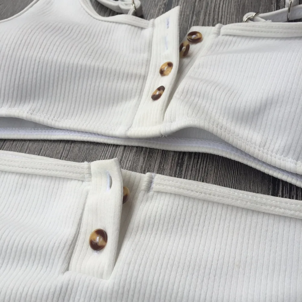 Sexy Solid Bikinis Women Swimwear V Neck Bikinis Set Female Chest Gather Push Up Swimwear Beach Wear Bathing Suit SCL533 (4)