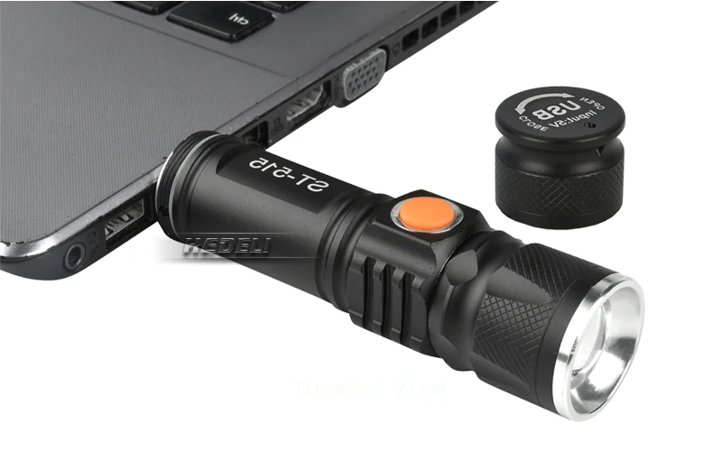 Фонарь для кемпинга мини-фонарик zoomble CREE xml t6 usb flash light 18650 встроенный аккумулятор ручной фонарь Водонепроницаемый свет