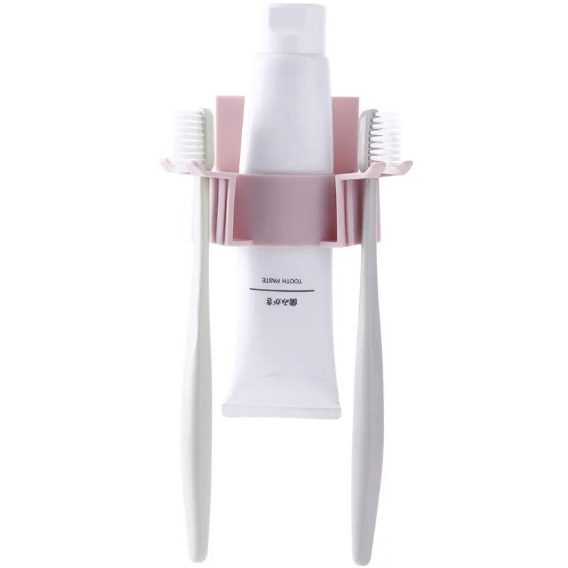 Meyjig Punch-free Toothbrush Holder Wall-mounted Dental Tool Rack Organizer Bathroom Toothbrush Shelf Toothpaste Storage Rack1