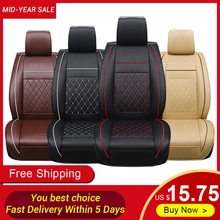 Универсальные автомобильные чехлы для сидений, подушки из искусственной кожи, авточехлы для автомобильных сидений, Защитные чехлы для стула для peugeot kia для Volvo и Toyota vw chevrolet