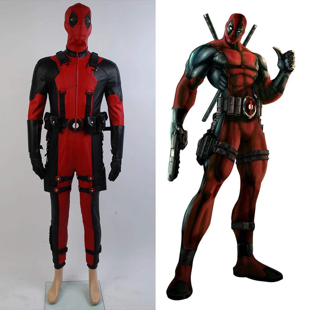 Deadpool X men Uniform Halloween Movie Cosplay Costume Outift Zentai Overall Suit Jumpsuit For
