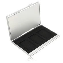 Centechia Высокое качество 6 слотов Dougle-Настольная алюминиевая коробка для хранения для SD SDHC SDXC MMC чехол для держателя карты памяти протектор