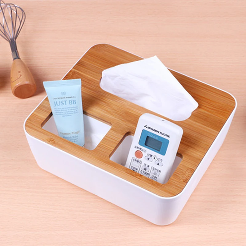 BAISPO кухонная деревянная пластиковая коробка для салфеток, держатель для салфеток, чехол для хранения, органайзер для дома и офиса, декоративный деревянный диспенсер для бумаги