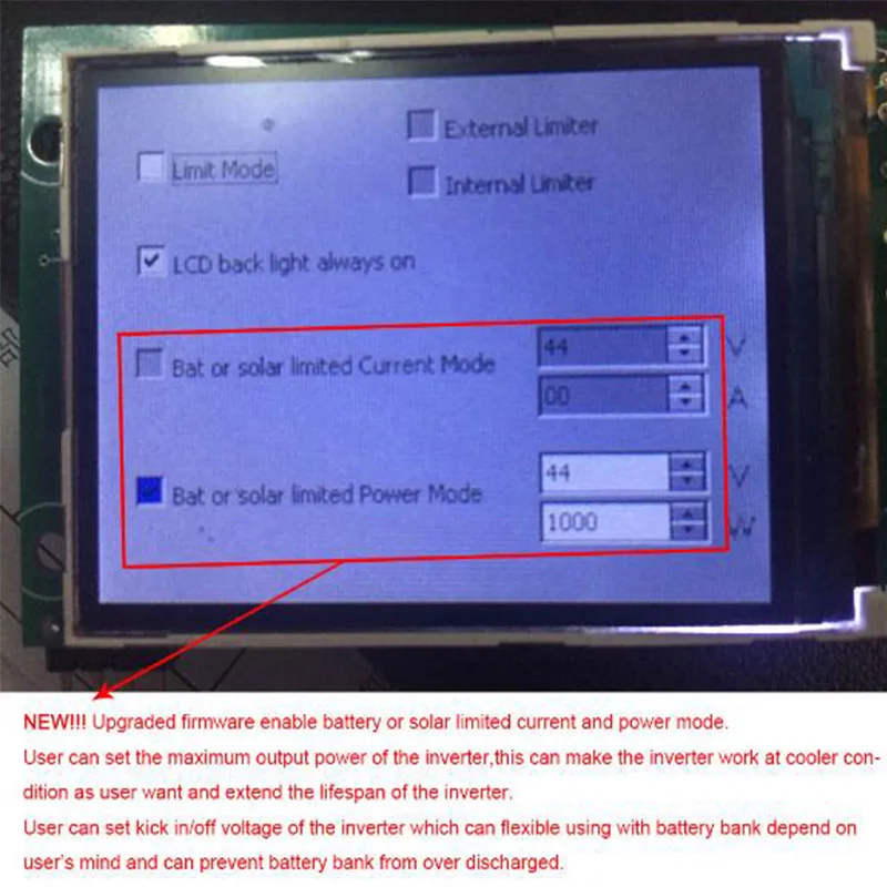 1000 Вт lcd Солнечный Grid-Tie инвертор MPPT чистая синусоида с ограничителем функции AC110V/230 V Батарея разрядка мощность