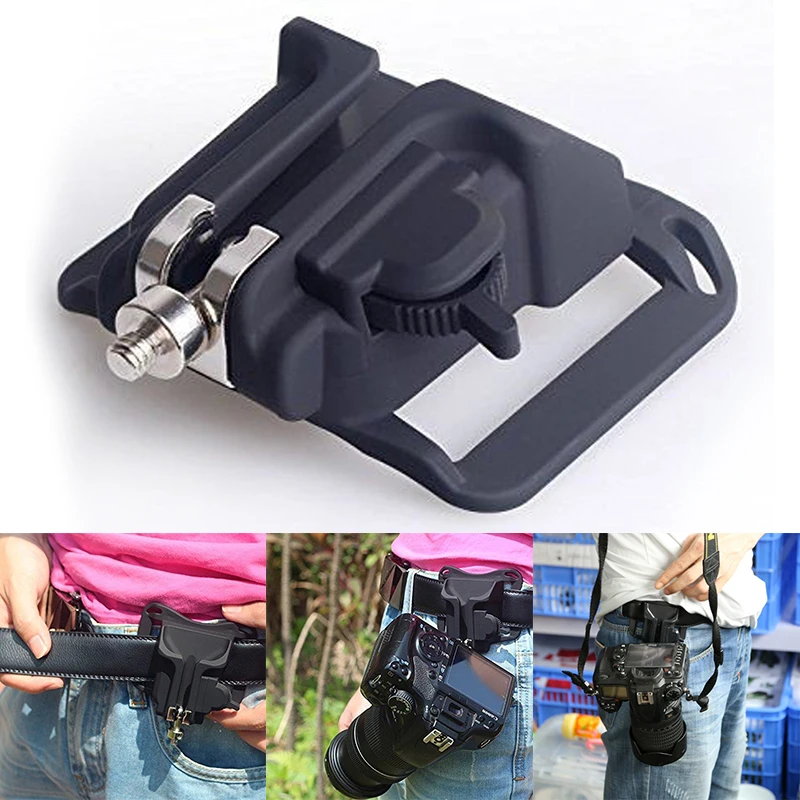 Camera Accessories 1pc Camera Waist Belt Buckle Button Mount Clip Fast