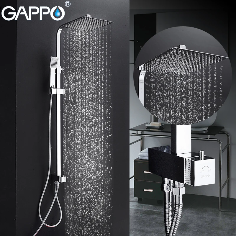 GAPPO Shower Faucets Waterfall wall shower mixer tap set bathroom rainfall shower set bathroom shower mixers Faucet             