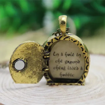 

10pcs/lot hobbit door charm necklace in a hole in the ground there lived a hobbit necklace