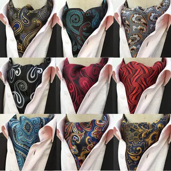 

Men's Colorful Paisley Floral Checks Scarves Cravat Ascot Ties Business Necktie HZTIE0305