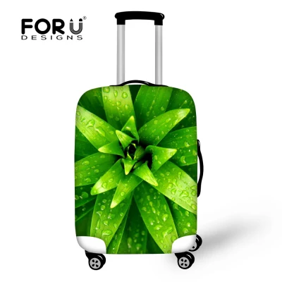 Эластичный путешествия Чемодан крышка 3D зеленое растение печати путешествия Чемодан крышки чемодана Защитная крышка относятся к 18-30