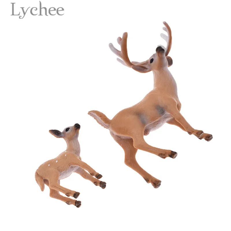Lychee реалистичная модель оленя фигурки дизайнерские животных домашнее украшение