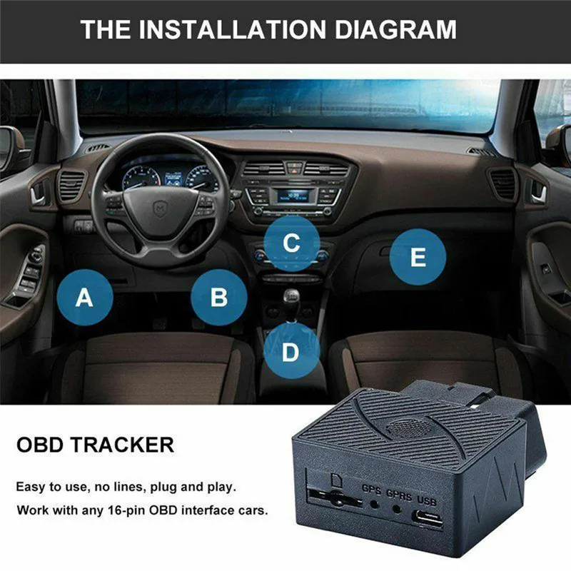 OBD II gps трекер 16 Pin OBD Plug Play Car GSM OBD2 устройство слежения gps локатор OBDII с онлайн-программным обеспечением IOS Andriod APP