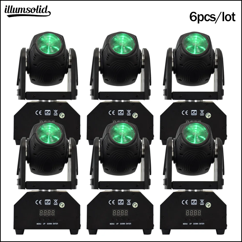 

10w teste mobili beam light mini stage cabezas moviles led wash 6pcs/lot