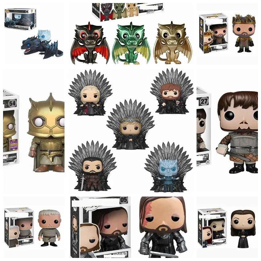 

FUNKO POP Game of Thrones ARYA STARK JON SNOW DAENERYS HOUND JAIME LANNISTER MOUNTAIN Figure PVC Collection Model Toy Gift