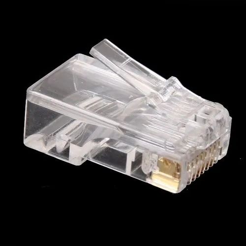 Kebidu 100 шт. RJ45 модуль кабелей Ethernet штекер сетевой разъем для UTP Cat5 Cat5e кабель
