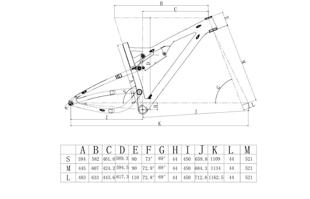 M-079 27.5er plus Geometry