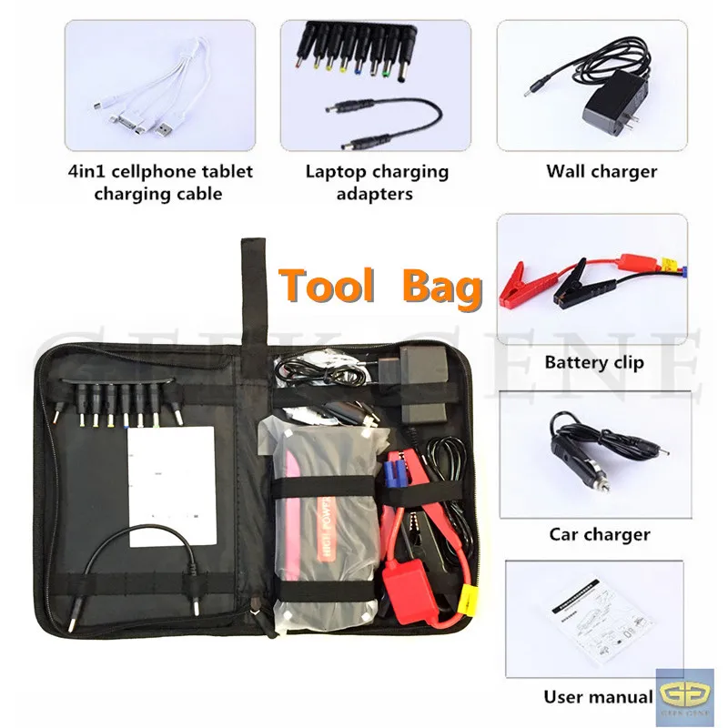2018 Car Jump Starter 600A Pack Portable Starter Power Bank 12V Charger for Car Battery Booster Buster Diesel Starting Device CE