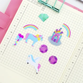 

48 pcs/pack creative Dream Fluorescence Stickers Album Package DIY Hand Diary Account Lovely Decorative Sticker For Children kid