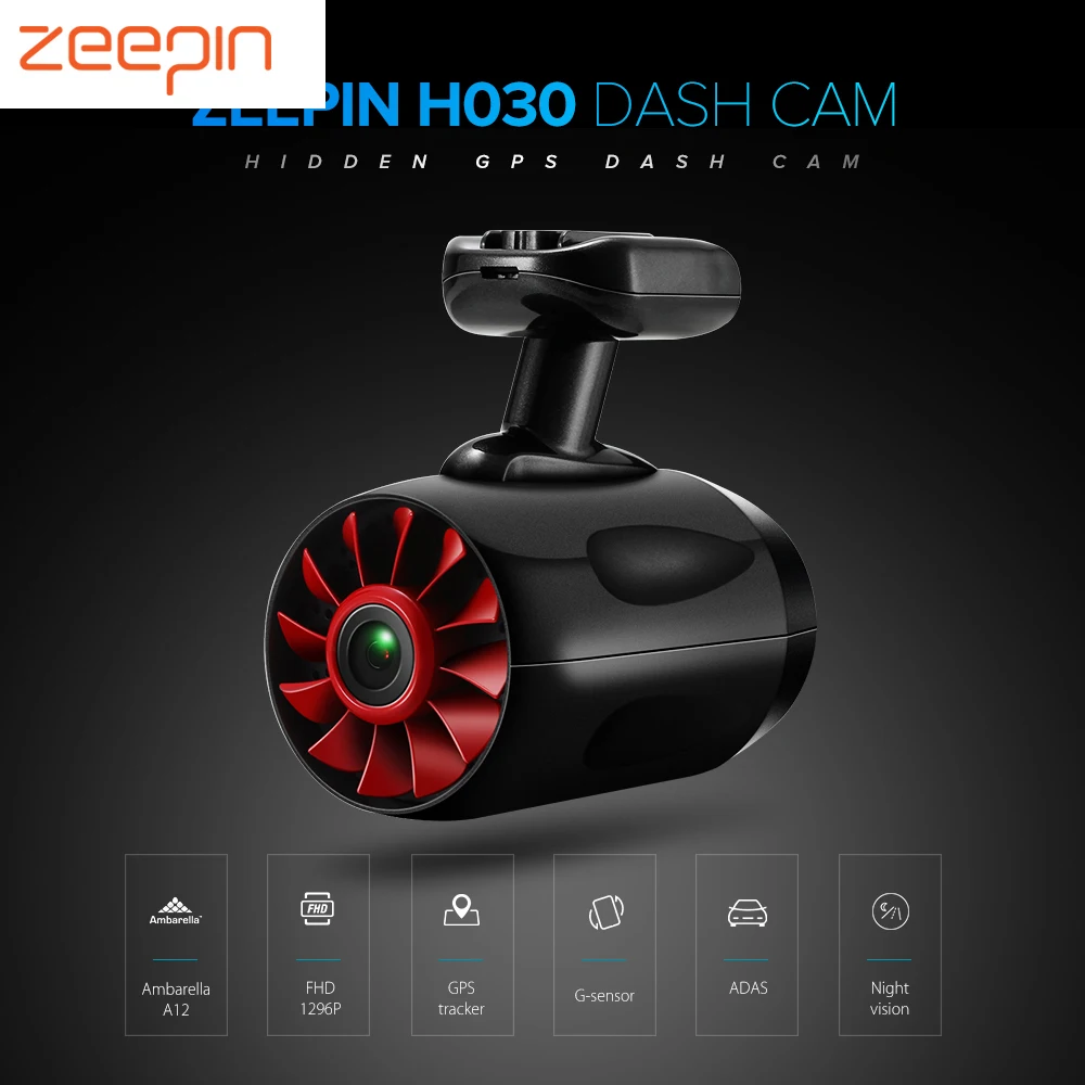 

Zeepin H030 Car Hidden Dash Cam 1080P FHD 160 Degree Wifi Recorder WDR ADAS GPS Driving Recorder Automobiles Vehicle Camcorder