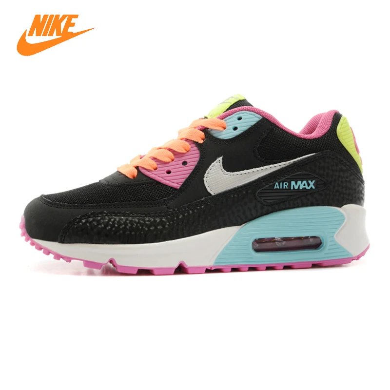 

NIKE Air Max90 Women's Running Shoes, Black & Pink, Shock Absorption Wear-resistant Breathable Lightweight 345017 063