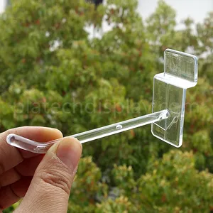 Wholesale Plastic Trough Slot Plate Board Hanging Hanger Hooks Storage Commodity Products Display Rack Shelf Supermarket 1Pack