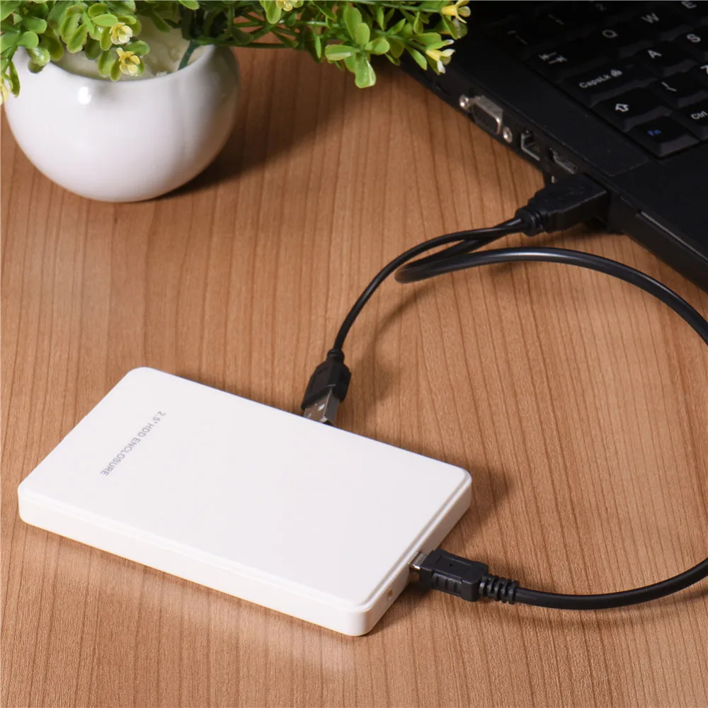 

USB 2.0 Enclosure External Caddy Case for SATA 2.5 inch Hard Disk Drives IDE White120 x 76 x 13 mm
