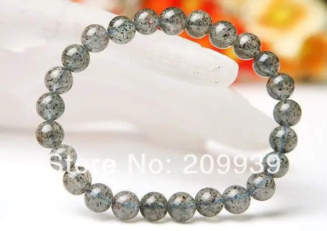 

huij 00461 Natural Blueberry Blue Strawberry Quartz Crystal Round Beads Bracelet 9.5mm