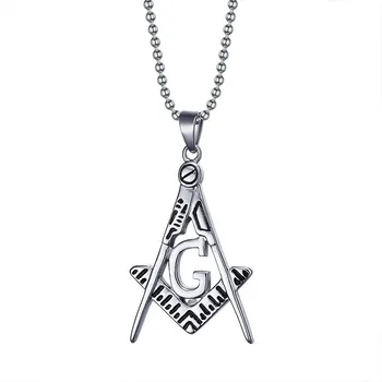 

Titanium steel pingente Masonic pendant vintage Freemasonry statement necklaces & pendants Masonism men jewelry