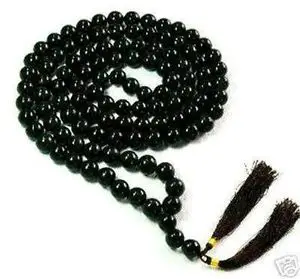 

8mm 108 Tibetan Buddhist Black onyx Prayer Beads Bracelet