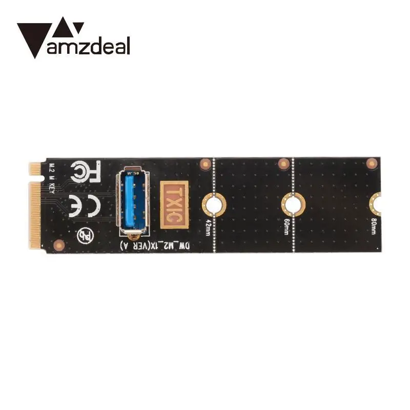 AMZDEAL NGFF M.2 Слот для USB3.0 PCI-E Riser Card M2 слот удлинитель адаптер для BTC/ETH майнинга