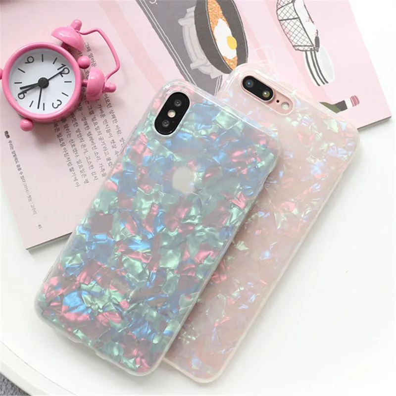 Shining Glitter Phone Case For iPhone 7 8 Plus Dream Shell Pattern Cases For iPhone XR XS Max 6 6S Plus Soft TPU Silicone Cover Shining Glitter Phone Case For iPhone 7 8 Plus Dream Shell Pattern Cases For iPhone XR XS Max 6 6S Plus Soft TPU Silicone Cover
