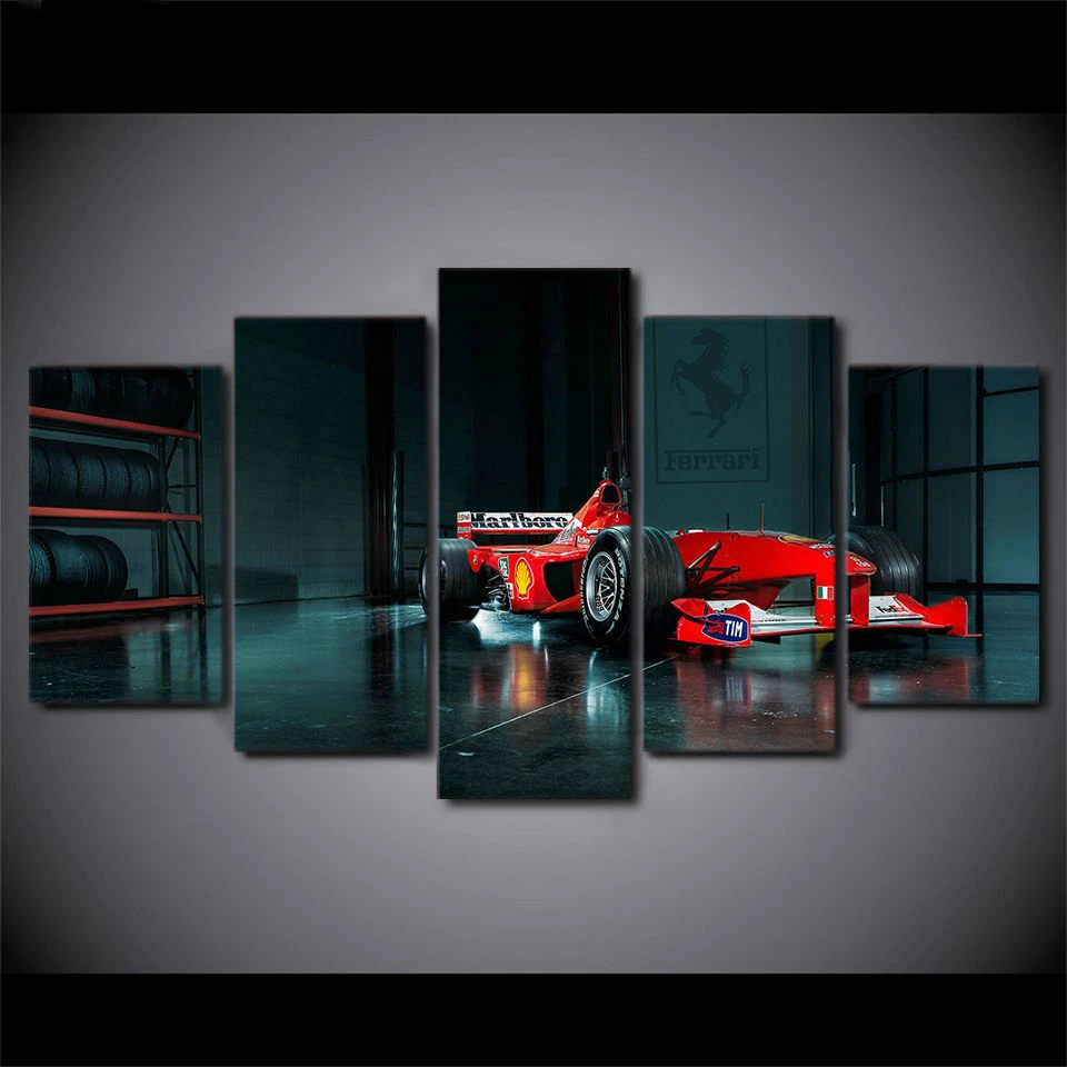 Us 5 75 50 Off 5 Pieces Modern Home Decor Racing Car Wall Art Decoration Canvas Painting Pictures Wall Decor Poster Canvas Print Cuadros Framed In