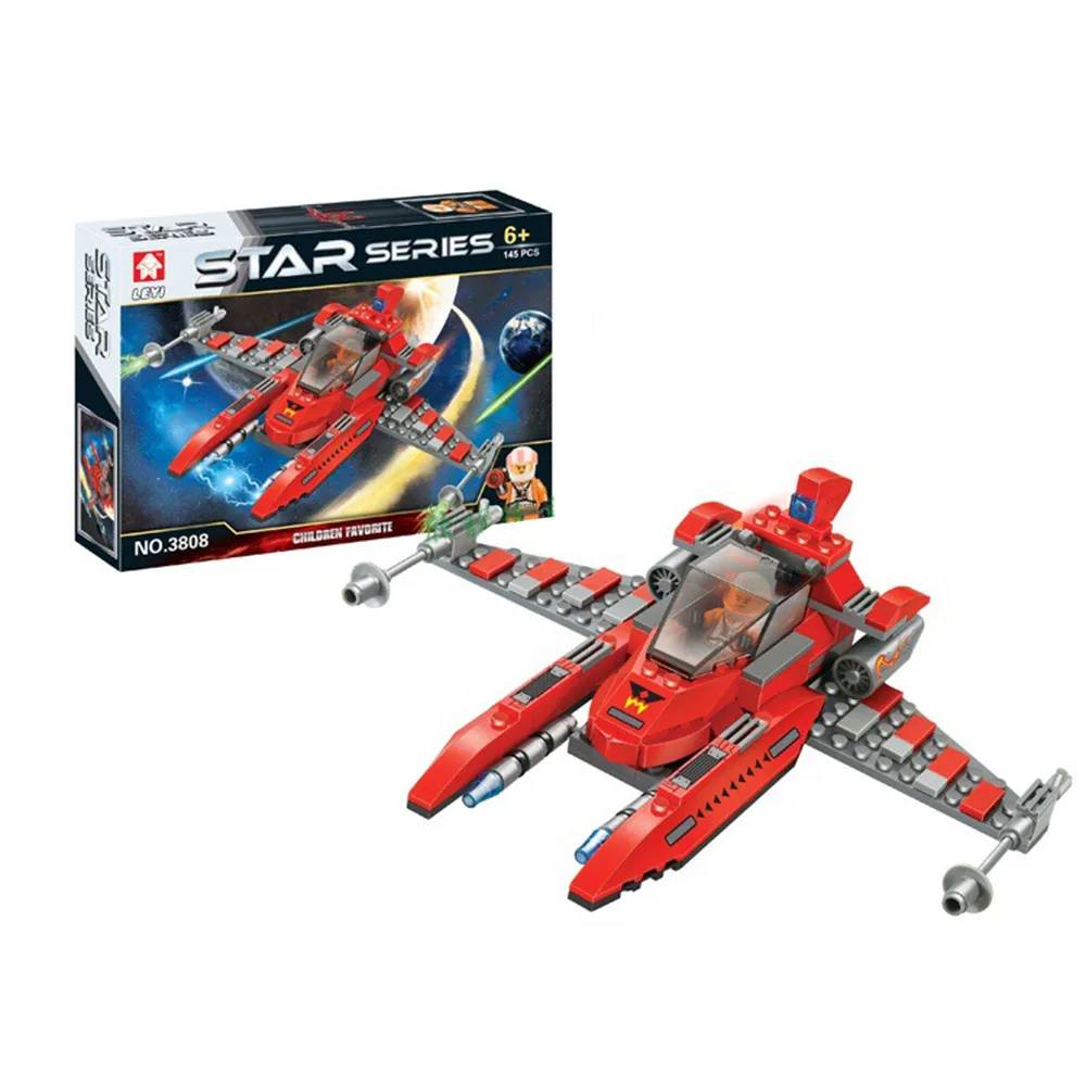 Red X Wing Fighter Building Blocks Toy Star Series Wars Bricks