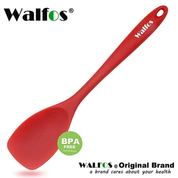 

WALFSOS Silicone Spoonula - High Heat Resistant Non-Stick Spatula Spoon - Strong Stainless Steel Core- One Piece Design