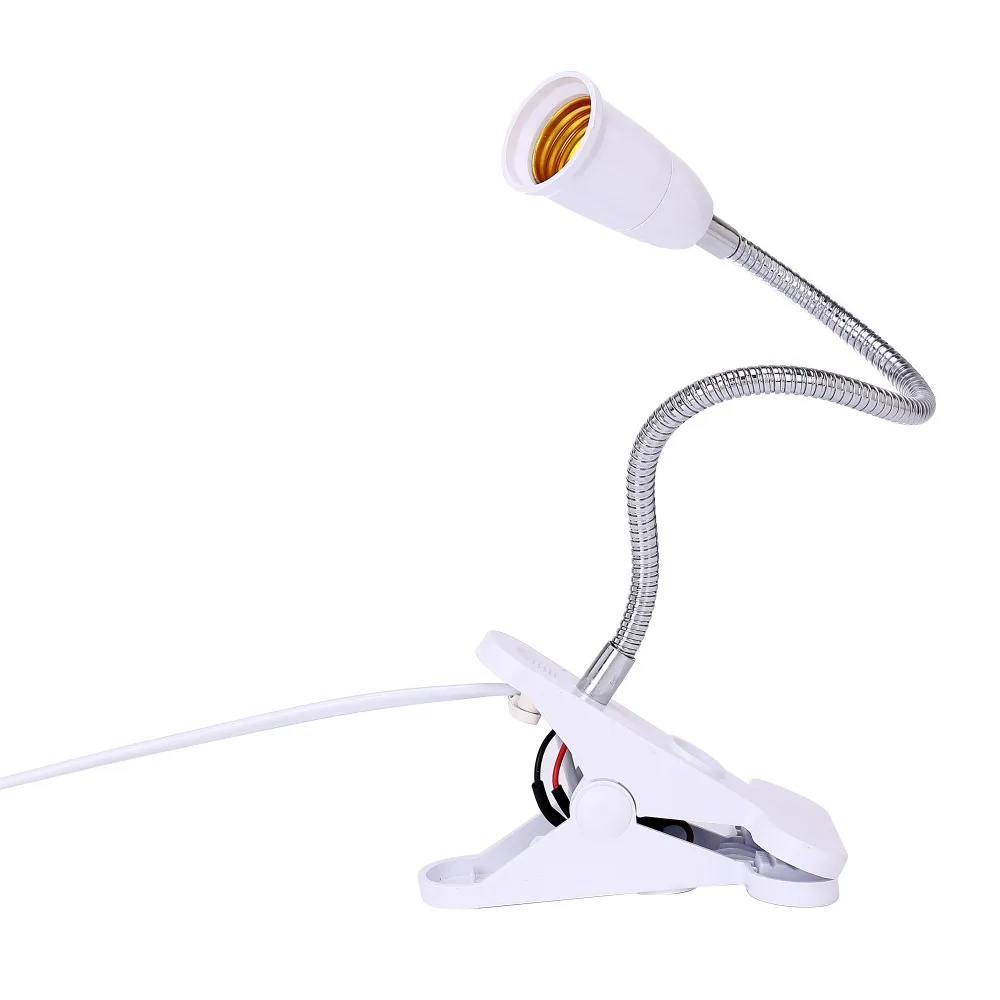 10/20/30/40cm 360 Degrees Flexible Lamp Holder Clip E27 Base with On