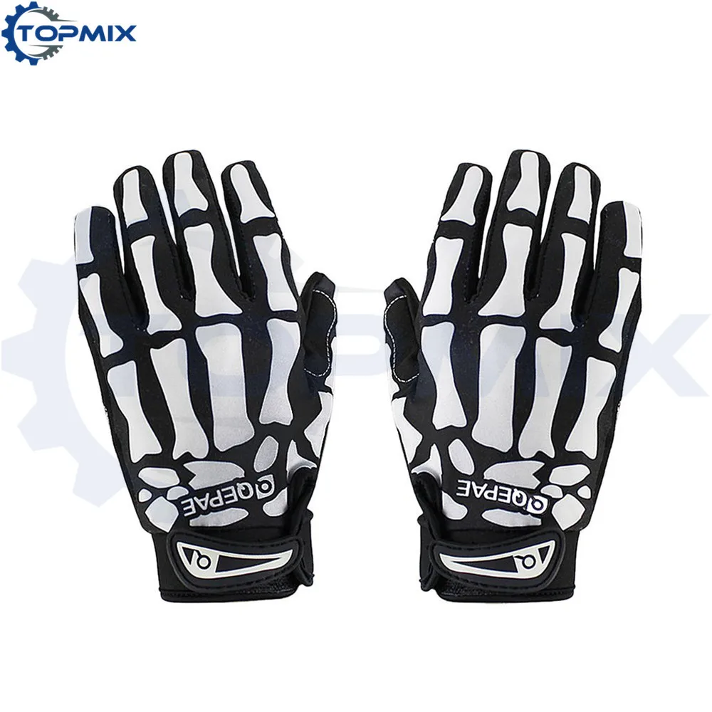 full finger riding gloves skull 2