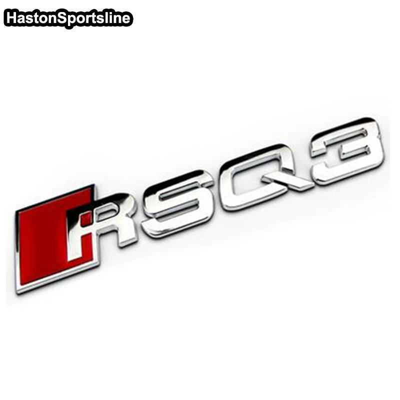 Для Audi Q5 Q3 ABS хромированная Задняя эмблема логотип значок наклейка автомобиль-Стайлинг - Название цвета: RSQ3