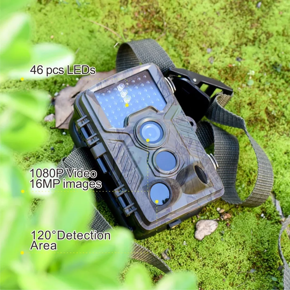 Wildlife Camera 16MP Photo Traps 0.2S Trigger Motion Detection Trail Camera 1080P Video Outdoor Hidden Surveillance Camera (1)