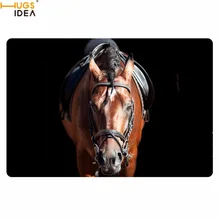 HUGSIDEA, крутые 3D коврики с принтом Crazy Horse, домашние декоративные коврики для входной двери, ковры для гостиной/спальни, Нескользящие коврики