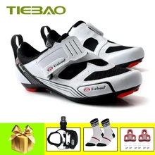 Tiebao/Обувь для шоссейного велосипеда; обувь для триатлона; коллекция года; женская и мужская обувь с самоблокирующимся замком; sapatilha ciclismo; обувь для езды на велосипеде; дышащая обувь для езды на велосипеде