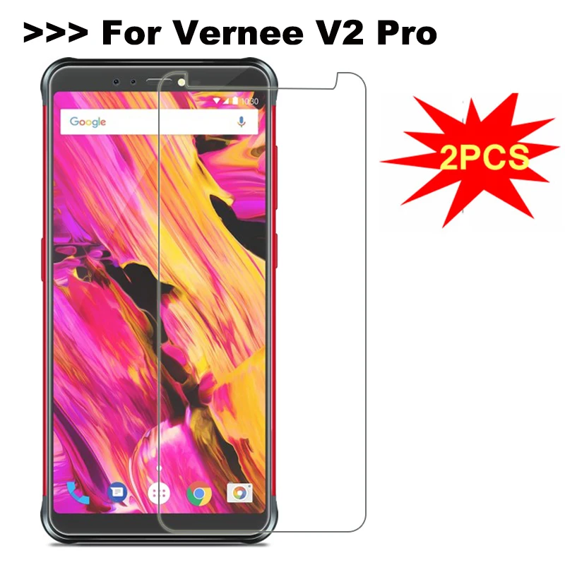 2 шт Vernee v2 pro Защитная пленка для экрана 9H 2.5D Защитная пленка для переднего телефона взрывозащищенное Закаленное стекло для Vernee v2 pro Phone