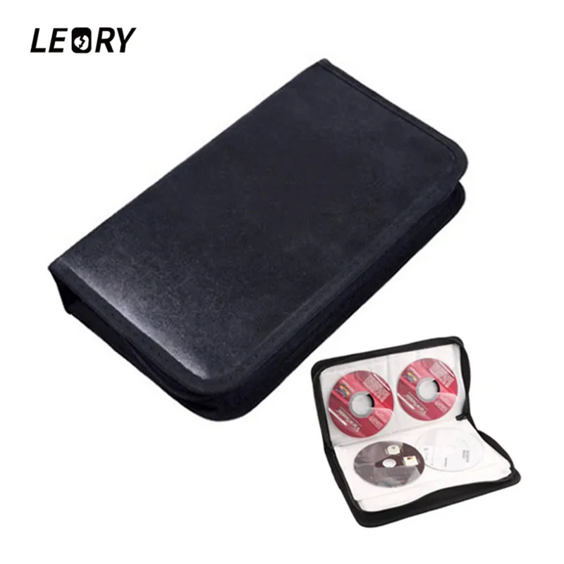 Buy LEORY 80 Disc PU DVD CD Storage CD Holder Carry
