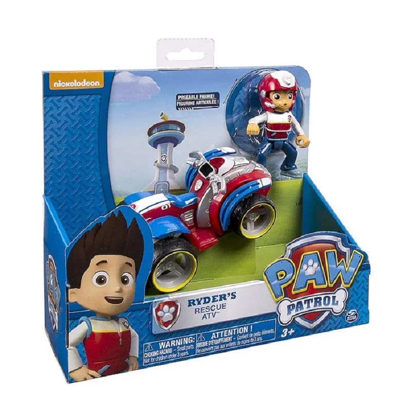 

Paw Patrol dog Ryder's Rescue ATV Vehicle and Figure figure toy Puppy Dog Patrol Car patrulla Patrulla Kids Toys Dog Genuine
