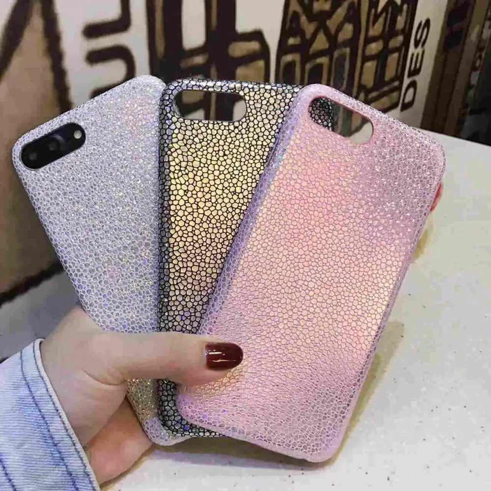 For Apple iphone XS MAX XR 8 7 6S 6 Plus Luxury Laser Grain Stone Pattern Soft Back Case Fashion Women Models DIY Phone |