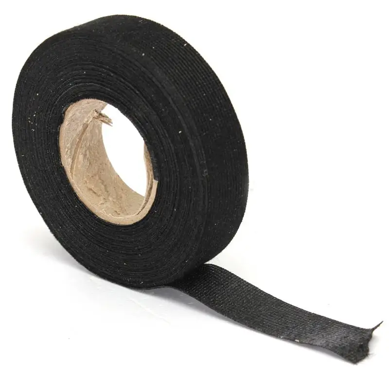 

19mm x 15M Hot Adhesive Cloth Fabric Tape Cable Looms Wiring Harness For Car Auto Strong Adhesive Force