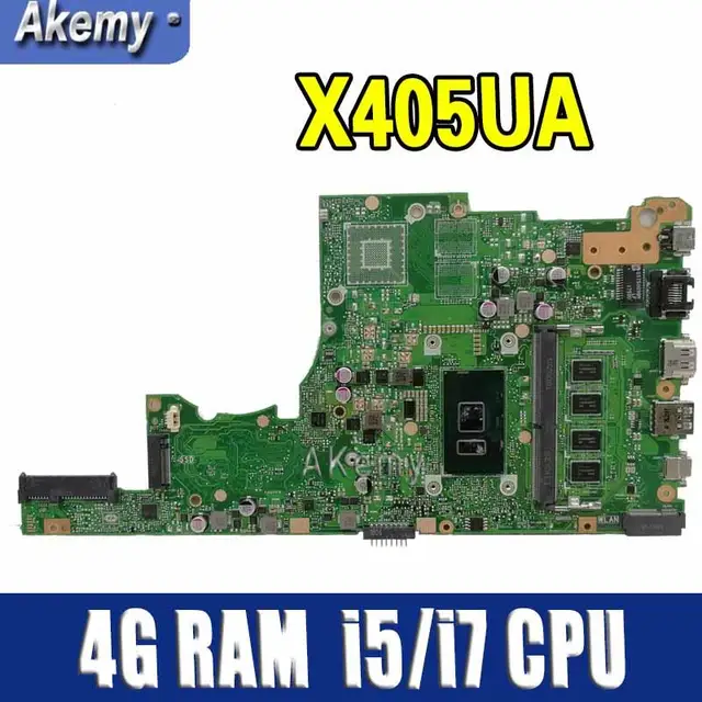 $US $204.92  laptop Motherboard For ASUS X405URP X405UR X405UQ X405U X405UA X405UAP Mainboard 4G RAM i5/i7 CPU (