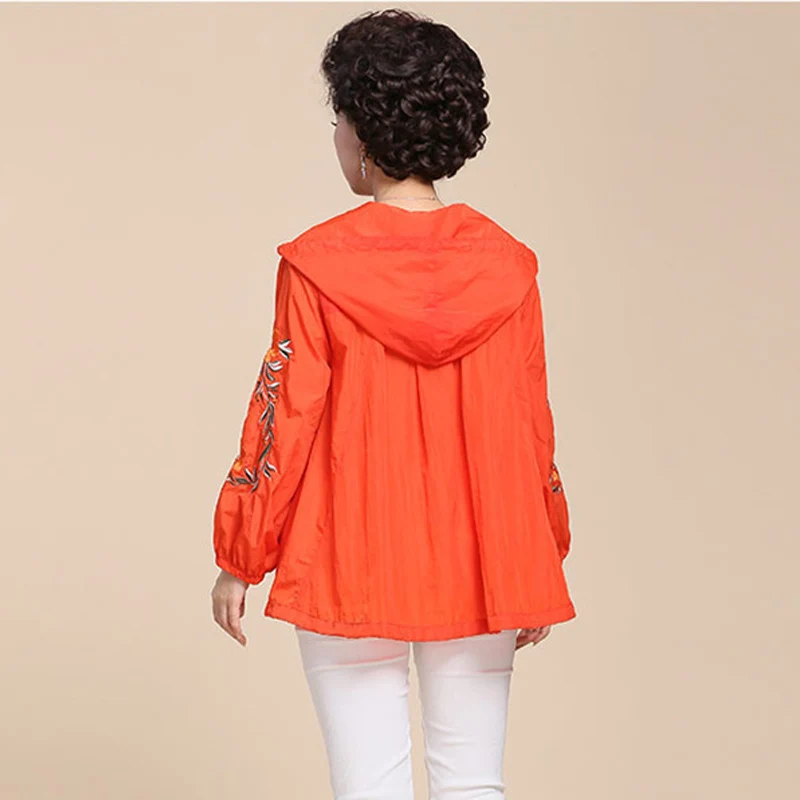 2018 Grande Dame Taille white Protection Femmes L Printemps 4xl Survêtement Mince Dt0119 Lâche Manteau Solaire Green orange Broderie De Nouvelle Court Veste 6xwIY6qRS